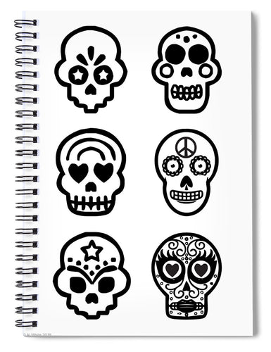 Dia De Los Muertos Spiral Notebook