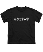 Load image into Gallery viewer, Dia De Los Muertos Tee, Youth (white on dark colors)