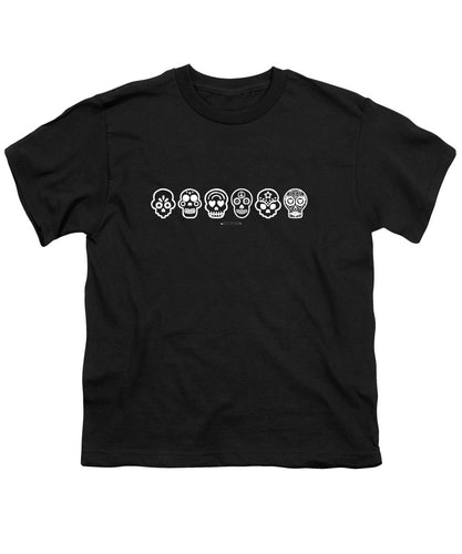 Dia De Los Muertos Tee, Youth (white on dark colors)