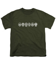 Load image into Gallery viewer, Dia De Los Muertos Tee, Youth (white on dark colors)