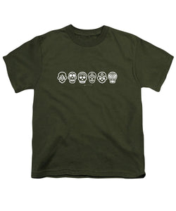 Dia De Los Muertos Tee, Youth (white on dark colors)