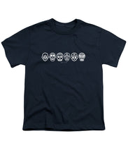 Load image into Gallery viewer, Dia De Los Muertos Tee, Youth (white on dark colors)