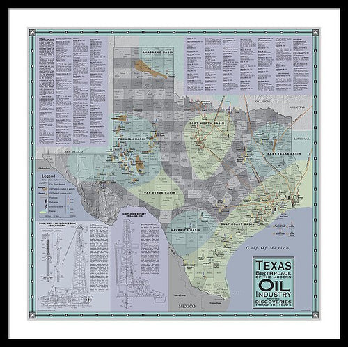 Texas, Birthplace Of The Modern Oil Industry - Framed Print