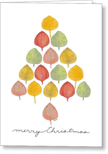 Aspen Leaves Christmas Card