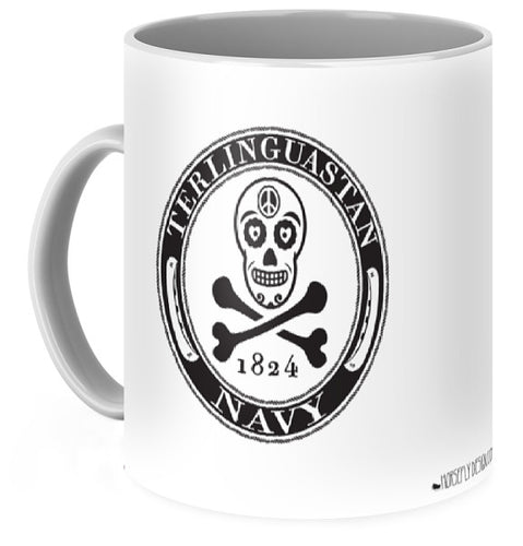 Terlinguastan Navy Mug, black print