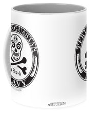 Load image into Gallery viewer, Terlinguastan Navy Mug, black print