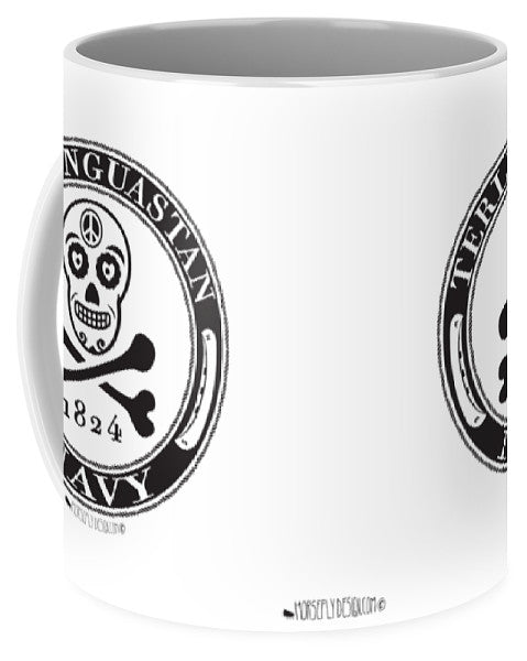 Terlinguastan Navy Mug, black print