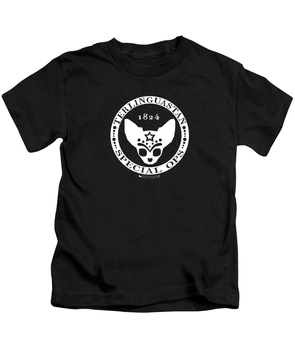 Terlinguastan Special Ops Tee, Kids, (white on dark colors)