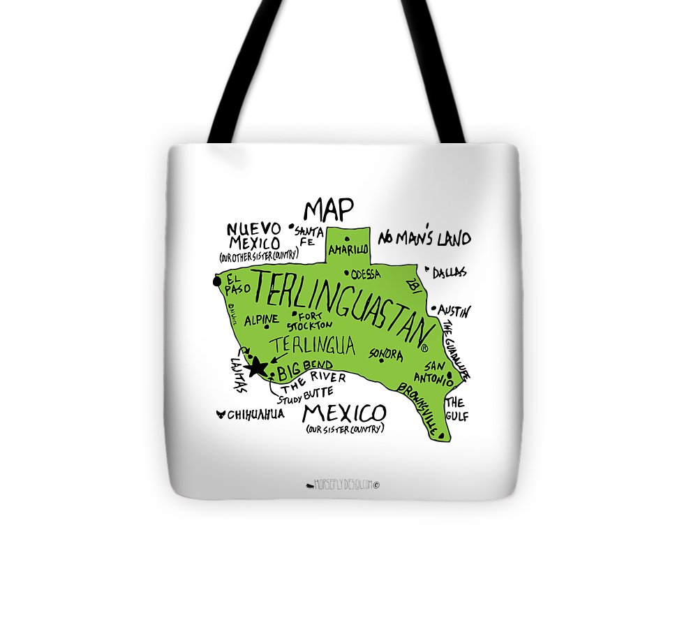 Terlinguastan Map Tote Bag