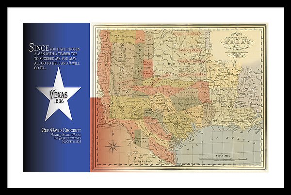 Texas 1836 - Framed Print