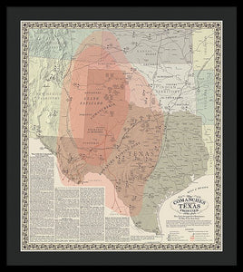 The Comanches And War On The Texas Frontier - Framed Print