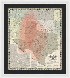 The Comanches And War On The Texas Frontier - Framed Print